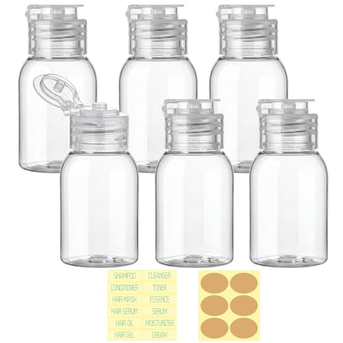 Travel Bottles 2.2oz 6-Pack TSA Approved Leak Proof