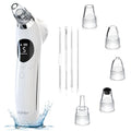 Blackhead Remover Vacuum Facial Pore Cleaner Electric Comedone Whitehead Extractor 5 Suction Probes and 5 Suction Levels Rechargeable Black Heads Remover Tools for Women & Men Facial Skin Care (white)