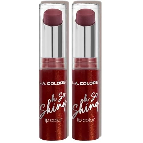 L.A. COLORS Glitzy Girl Oh So Shiny Lip color, Luster CLS585 (Pack of 2)