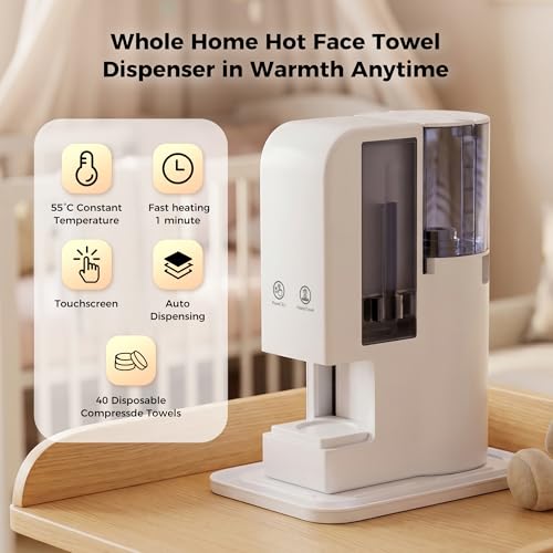 Hot Towel Warmer Dispenser with 40 Towels, 55°C