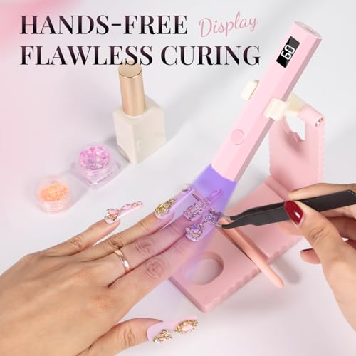 Mini UV LED Nail Lamp Cordless Portable with Stand