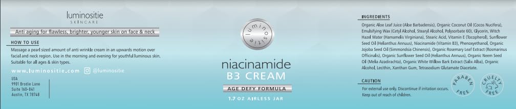 5% Niacinamide Vitamin B3 Cream Serum - Anti-Aging For Face & Neck. 1.7oz. Use Morning & Night. Firms & Renews Skin. Tightens Pores, Reduces Wrinkles, Fades Dark Spots & Boosts Collagen. Made in USA