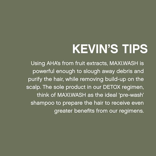 KEVIN.MURPHY MAXI.WASH - Detox Shampoo - Removes Build-Up & Minerals - Colour Safe- Scalp Shampoo - Sulphate Free & Paraben Free - 250 mL / 8.4 fl oz (Pack of 2)