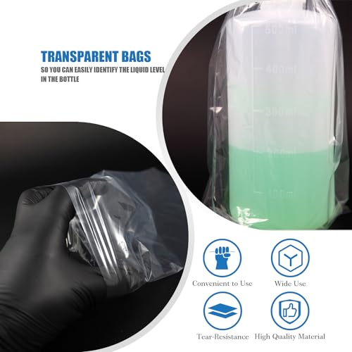 200pcs Tattoo Wash Bottle Bags Disposable Covers