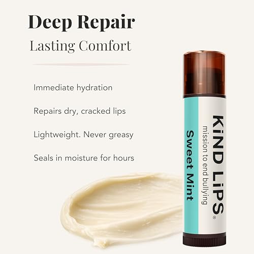 Kind Lips Sweet Mint Organic Lip Balm Natural Moisturizing Lip Care 2 Pack
