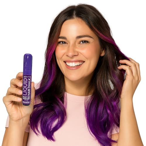 Brite Liquid Hair Chalk Purple - Temporary Washable Color