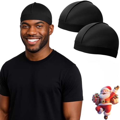 Durala Adjustable Wave Cap for Men - Premium Elastic Stocking Cap 360°