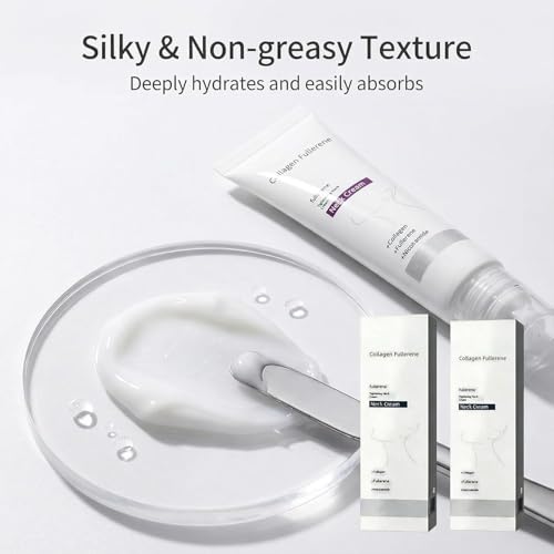 Collagen Neck Cream with Roller - Firming & Lifting Moisturizer (2Pcs)