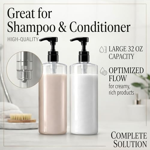 BAR5F Shampoo Pump 2 Pack for 1L Salon Bottles