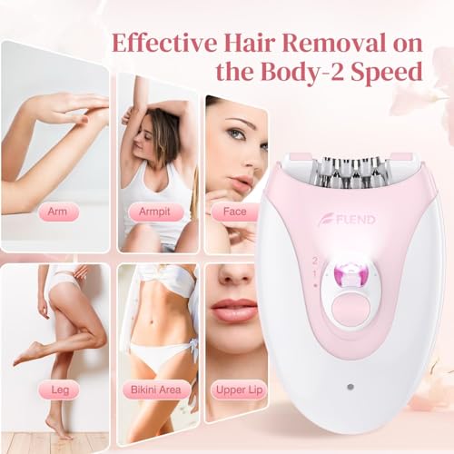 Rechargeable Epilator for Women with LED Light & 36 Tweezers
