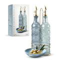 Glass Oil & Vinegar Dispenser Bottle 2-Pack, 17oz