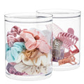 STORi Bella Stackable Clear Plastic Scrunchie Holder Set of 2
