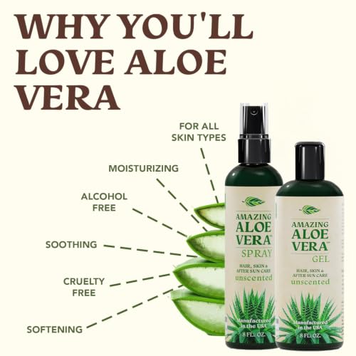 Green Leaf Naturals Aloe Vera Spray - After Sun & Daily Hydration, 8 oz, Pack of 1