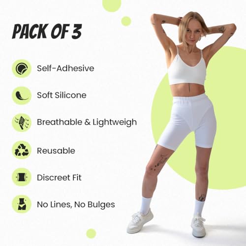 SHORDY Camel Concealer ? Reusable Y Shape Self-Adhesive Seamless Invisible Insert for Yoga, Gym, Swimwear & Leggings (Pack of 3)