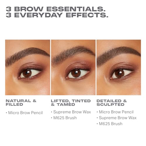 Morphe High Archiever Everyday Essentials Brow Kit - Precision Micro Eyebrow Pencil, Tinted Sculpting Brow Wax & 3-in-1 Brush for Shaping, Filling & Defining - Java (3 Count)