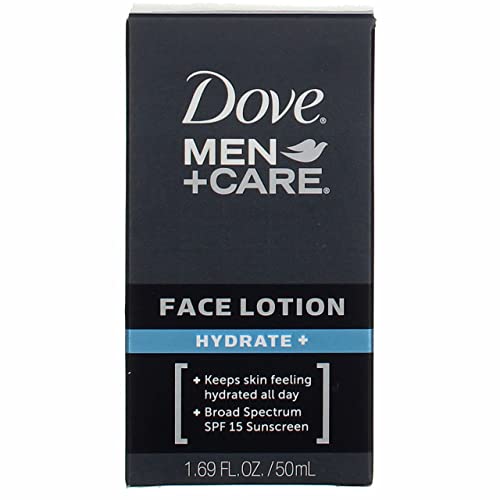 Dove Men + Care Face Lotion Hydrate with Broad Spectrum SPF 15, 1.69 Fl Oz