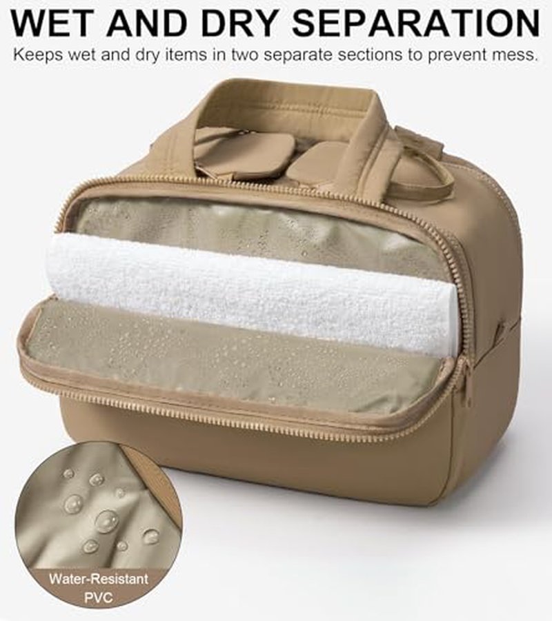 Large Waterproof Toiletry Bag for Women - Quilted Makeup Organizer