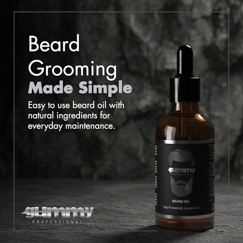 Gummy Professional Beard Oil for Men ? Lightweight Conditioning Oil Formula to Moisturize and Soften Facial Hair, Beard and Mustache ? Non Greasy Grooming Care for Daily Use ? 1.69 fl oz / 50 ml