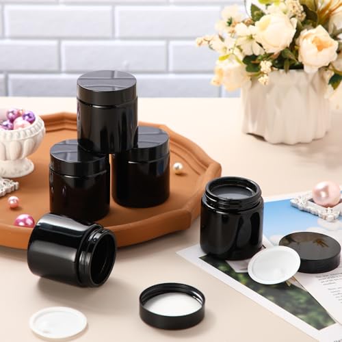 Norme 48 Pcs 4oz Glass Jars with Lids Airtight Cosmetic