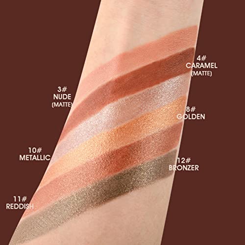 Eyeshadow Stick Pencil - Creamy Metallic & Matte Makeup (6# Peachy)