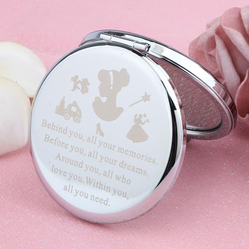 FEELMEM Fairy Compact Mirror Princess Gift Behind You All Your Memories Princess Fans Gift