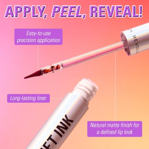 Revolution Beauty London, Lip Shift Ink Peel Off Lip Liner Stain, Long-Lasting with Matte Finish, Vegan & Cruelty-Free, Red Reveal