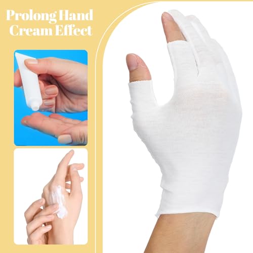 Cotton Moisturizing Gloves for Dry Hands - 8 Pairs