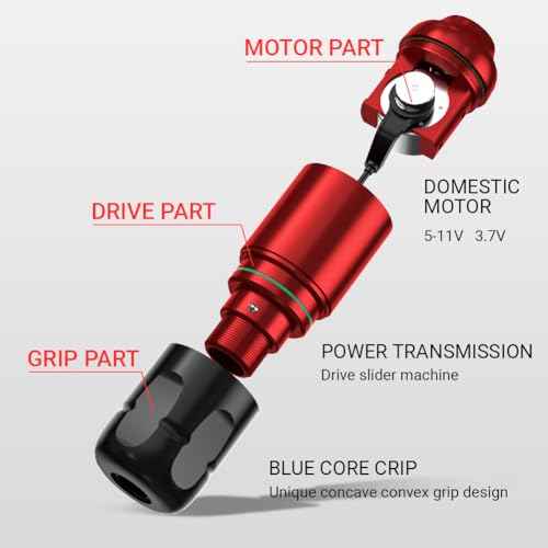 Tattoo Gun,Solong Complete Wireless Tattoo Kit 1600mAh Power Supply 40pcs Tattoo Needles 120ML Tattoo Ink and Other Tatto Supply SLQ53KITP803-2