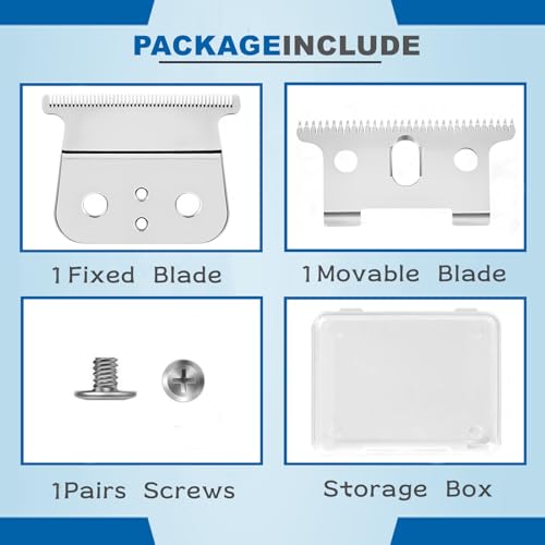 Replacement Blades for Andis T Outliner,Compatible with G,GO,GTO,GTX Trimmers,High Heat Resistance Blades Compatible with Headliner LS2,LS3 Replacement Blades.
