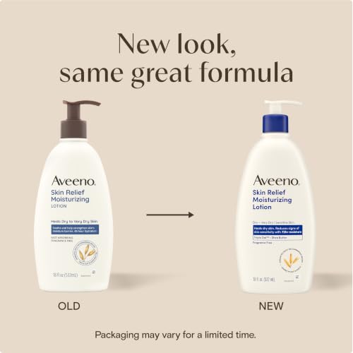 Aveeno Skin Relief Moisturizing Body Lotion - Dry, Sensitive Skin, 18 Fl Oz