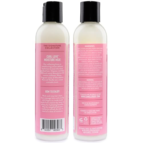 Camille Rose Leave-In Conditioner, Curl Love Moisture Milk ? Curly Hair Moisture, Detangler, Frizz Control, 8 Fl Oz