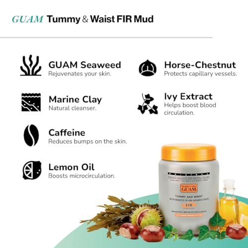Guam Anti-Cellulite Stomach Wrap – FIR Tummy Treatment 2.2 lb