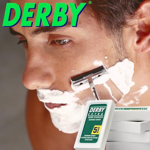 1000 "Derby Extra Professional" Double Edge Razor Blades for straight razor (1000)