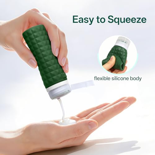 TSA Approved Travel Bottles 3.2oz Leak-Proof Silicone Set