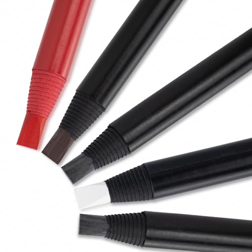 Microblading Brow Pencil Set 5pcs - Peel-Off Eyebrow Mapping Pencils