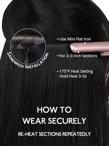 WENNALIFE Tape In Weft Hair Extensions - Remy Human Hair, 16" 50g, Light Blonde