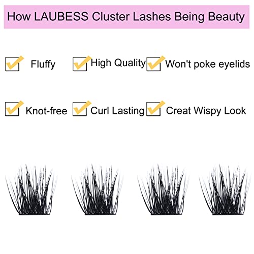 Cluster Lashes 14-18mm 144pcs Mixed Fluffy Eyelash Extensions
