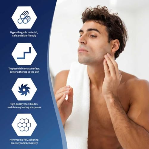 4 Pack Pro Shaver Replacement Foil and Cutters Compatible with andis 17220/17230 Shaver Foil Lithium Replacement
