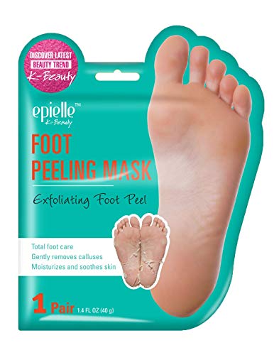 Epielle Exfoliating Foot Peel Mask - 2 Pairs for Cracked Heels & Calluses