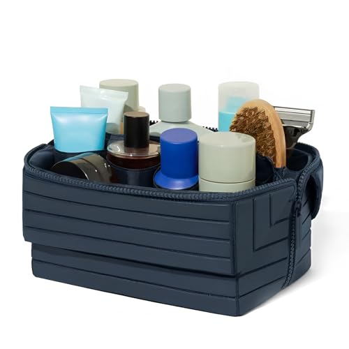 Travel Makeup Bag with Compartments, Foldable Cosmetic Organizer