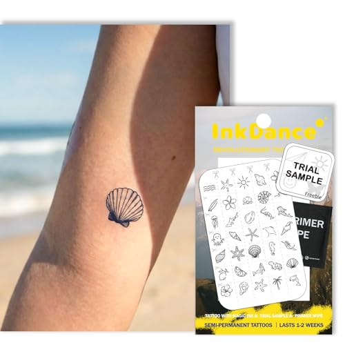 Minimalist Ocean Semi-Permanent Tattoo - 1-2 Week Waterproof
