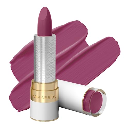 Mirabella Sealed with a Kiss Full Coverage Moisturizing Lipstick, Richly Pigmented, Ultra Creamy, Hydrating & Mineral-Based Lip Color with Antioxidant Vitamin E in Matte & Shine Shades, Sugar & Spice