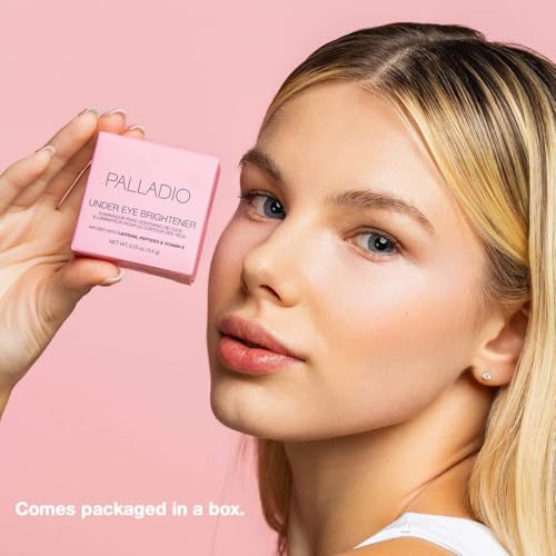 Palladio Under Eye Brightener with Caffeine & Peptides - Soft Pink