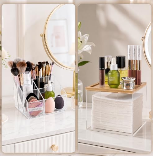 Dual-Layer Disposable Facial Towel Holder & Cosmetic Organizer