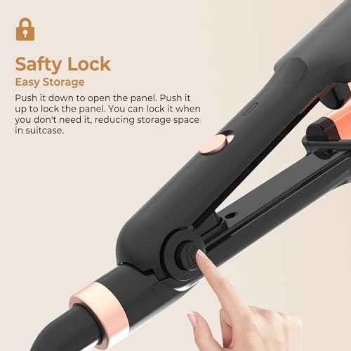 Crimper Hair Tool, Mini Hair Crimper for Women Heating up 390¡ÆF, Waver Curling Iron with Negative Ions, Double Voltage Crimping Iron for All Style (9.5 Inch/1.5 Inch)