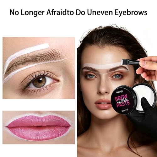 Brow Mapping Paste Kit with 2 Angled Brushes - 20g White