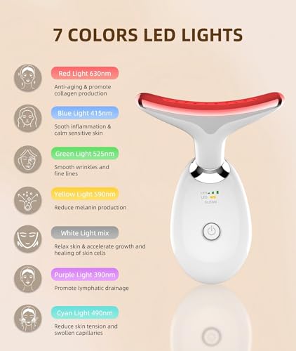 Jobazok 7-Color Light Therapy Face Massager for Lifting & Firming