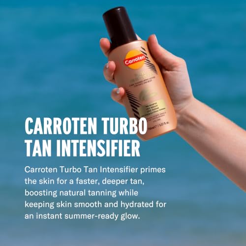 Carroten Turbo Tan Intensifier - Tanning Primer with Wipe, 5 oz, Deep Bronze