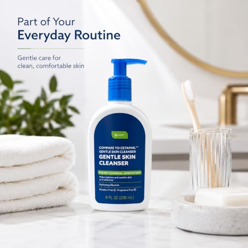 Gentle Hydrating Facial Cleanser for Sensitive Skin - Paraben & Fragrance Free, 8oz