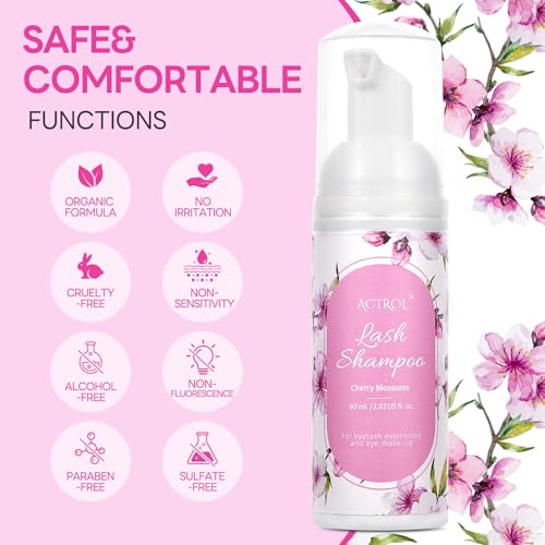 ACTROL Eyelash Extension Cleanser 60ML Cherry Blossom